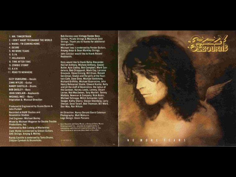 OZZY OSBOURNE's No More Tears Album Certified 5X Platinum In The United States