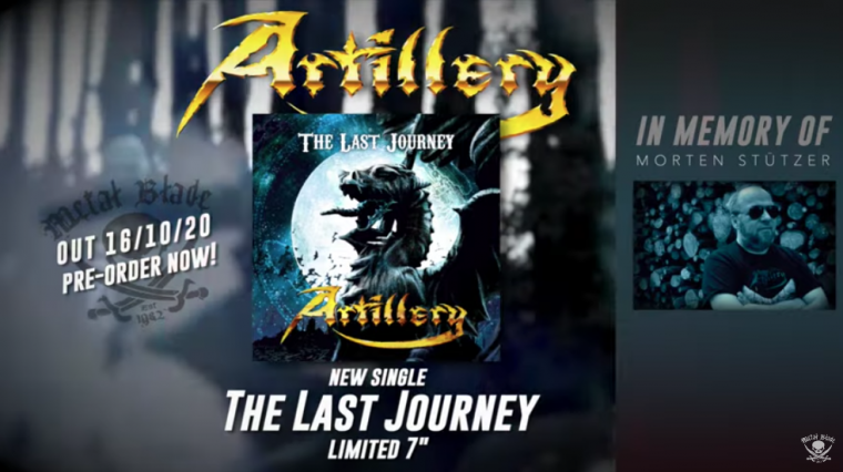 ARTILLERY to release "The Last Journey" single as tribute to Morten Stützer on vinyl and digitally October 16th